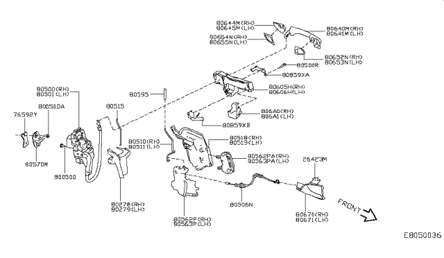 2019 Infiniti QX30 Grip-Outside Handle,Rh Diagram for 80640-5DB5A