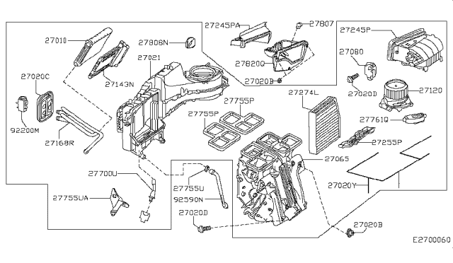 2018 Infiniti QX30 Heater & Blower Unit Diagram 2