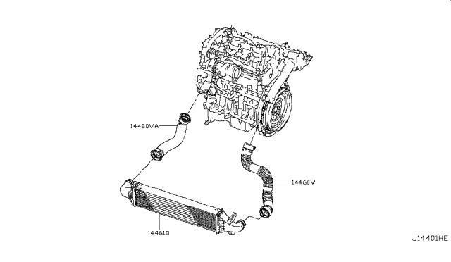 2017 Infiniti QX30 Tube Assy-Inlet Diagram for 14460-5DC0A