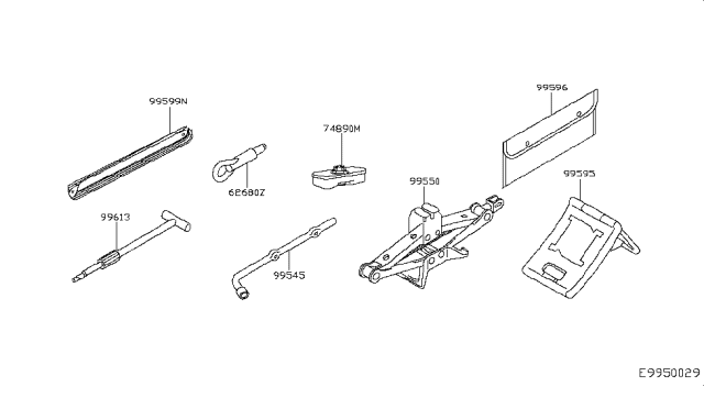 2017 Infiniti QX30 Tool Kit & Maintenance Manual Diagram 1