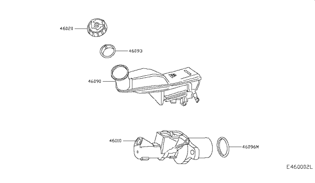 2017 Infiniti QX30 Strainer-Brake Oil Diagram for 46093-5DA0A