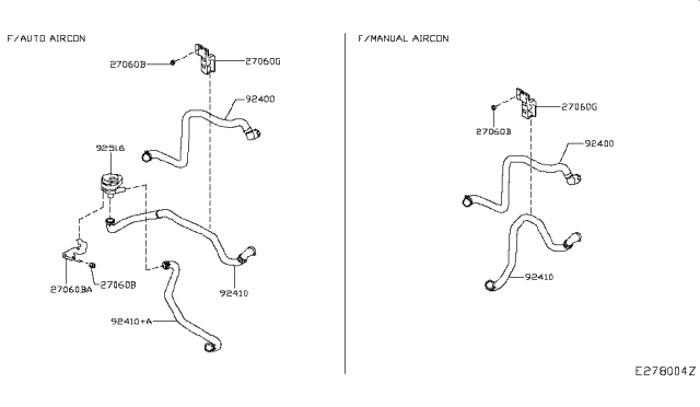 2019 Infiniti QX30 Hose-Heater,Outlet Diagram for 92411-5DD1A