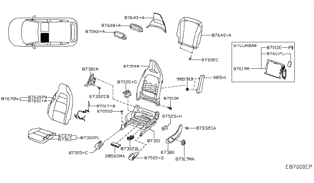 2018 Infiniti QX30 Front Seat Diagram 4