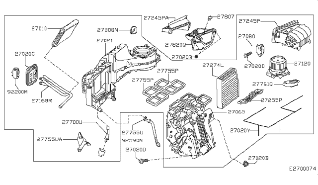 2019 Infiniti QX30 Heater & Blower Unit Diagram 1