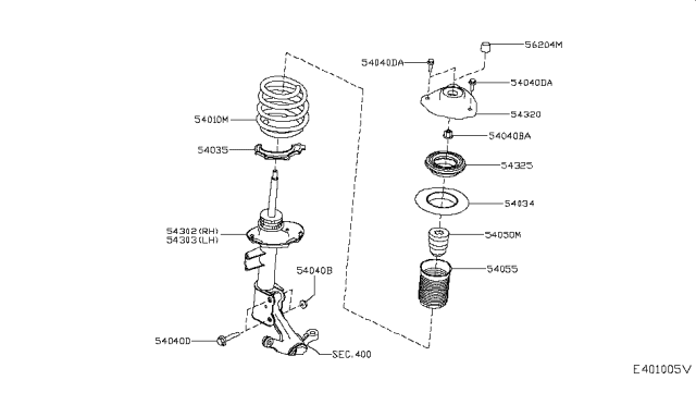 2019 Infiniti QX30 Front Suspension Diagram 3