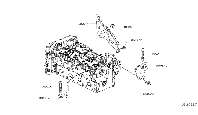 2019 Infiniti QX30 Cylinder Head & Rocker Cover Diagram 2