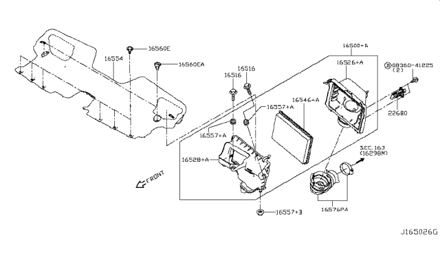 2017 Infiniti Q60 Air Cleaner Diagram 2