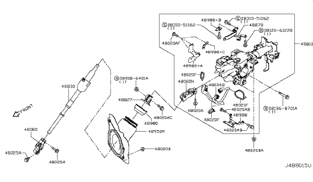 2019 Infiniti Q60 Steering Column Diagram 3