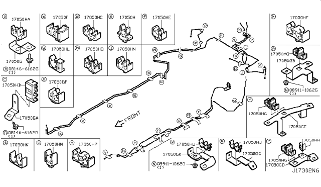 2018 Infiniti Q60 Fuel Piping Diagram 1