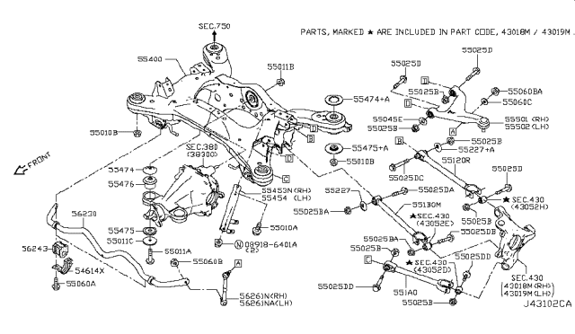 2019 Infiniti Q60 Rear Suspension Diagram 8