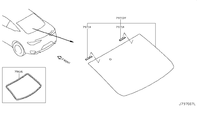 2019 Infiniti Q60 Rear Window Diagram