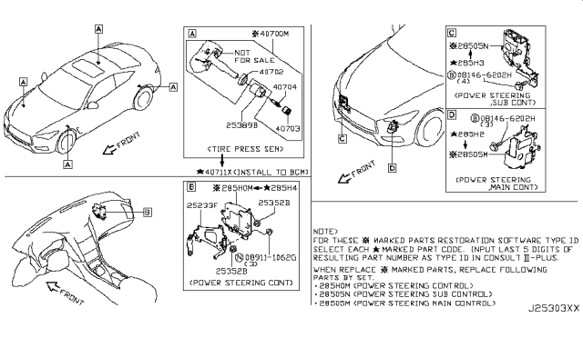 2018 Infiniti Q60 Control Assembly-HICAS Diagram for 28505-5CA8C