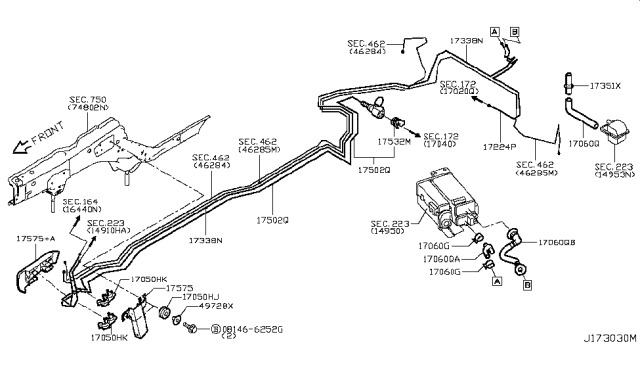 2018 Infiniti Q60 Fuel Piping Diagram 16