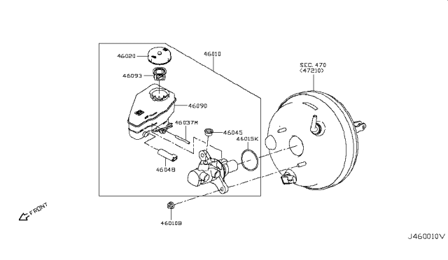 2018 Infiniti Q60 Brake Master Cylinder Diagram