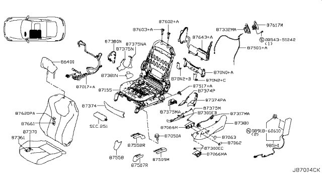 2018 Infiniti Q60 Front Seat Diagram 2