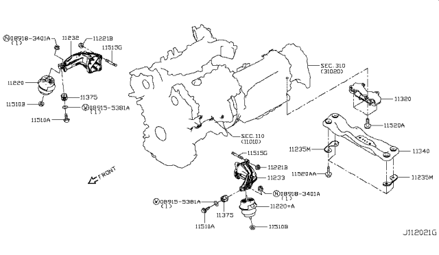 2017 Infiniti Q60 Pin Diagram for 01527-HG00B