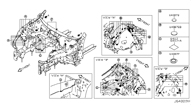 2019 Infiniti Q60 Hood Ledge & Fitting Diagram 2