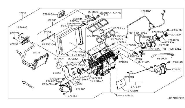 2018 Infiniti Q60 Heater & Blower Unit Diagram 3