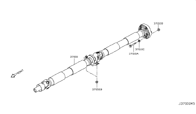 2019 Infiniti Q60 Propeller Shaft Diagram 1