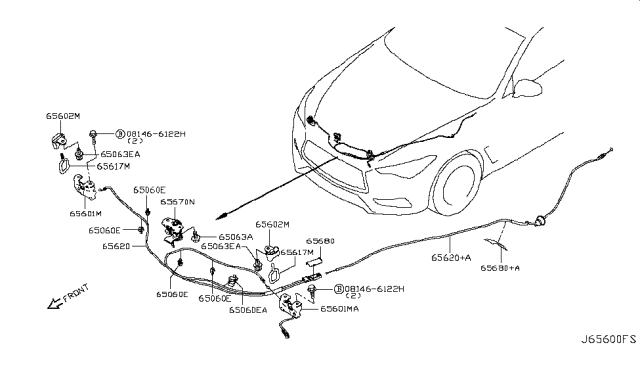 2019 Infiniti Q60 Hood Lock Control Diagram