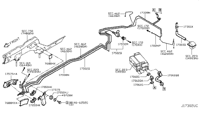 2018 Infiniti Q60 Fuel Piping Diagram 13