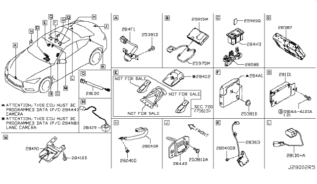 2018 Infiniti Q60 Controller Assembly-Display & It Master Diagram for 28387-4HK5C