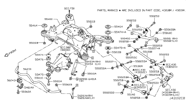 2019 Infiniti Q60 Rear Suspension Diagram 12