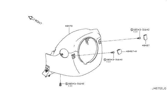 2019 Infiniti Q60 Steering Column Shell Cover Diagram 1