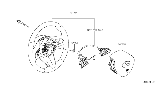 2019 Infiniti Q60 Steering Wheel Diagram 1