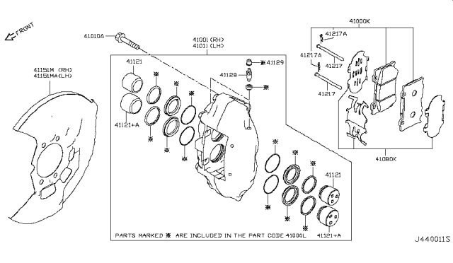 2018 Infiniti Q60 Front Brake Diagram 2