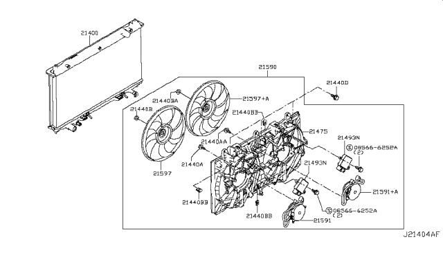 2017 Infiniti Q60 Radiator,Shroud & Inverter Cooling Diagram 7