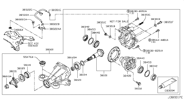 2018 Infiniti Q60 Rear Final Drive Diagram 1