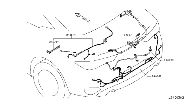 2019 Infiniti Q60 Harness-Chassis Diagram for 24027-5CH0E