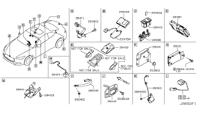 2017 Infiniti Q60 Card-Sd Diagram for 25920-4HB0E