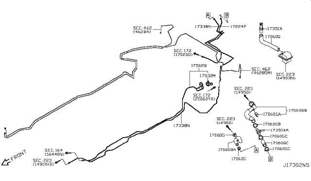 2017 Infiniti Q60 Fuel Piping Diagram 8