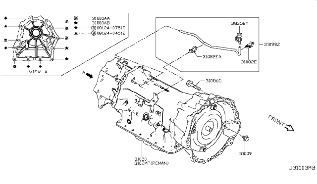 2019 Infiniti Q60 Auto Transmission,Transaxle & Fitting Diagram 4