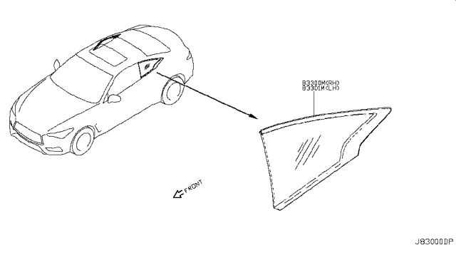 2017 Infiniti Q60 Side Window Diagram