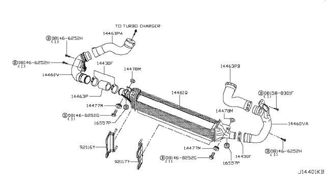 2019 Infiniti Q60 Air Guide,RH Diagram for 92117-5CA7A