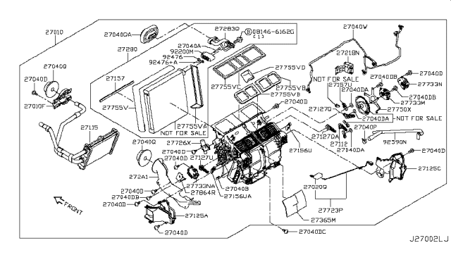 2017 Infiniti Q60 Mix W/Bracket Actuator Assembly Diagram for 27732-4GA0B