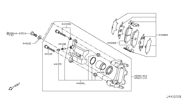 2019 Infiniti Q60 Rear Brake Diagram 1