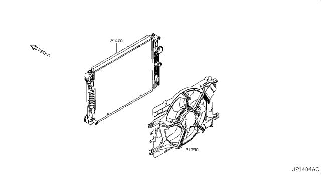 2017 Infiniti Q60 Radiator,Shroud & Inverter Cooling Diagram 6