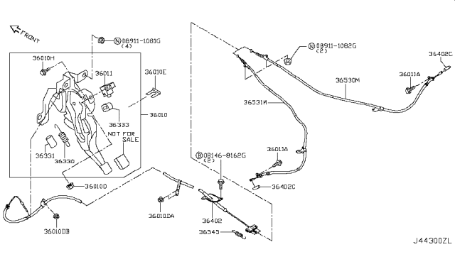 2017 Infiniti Q60 Parking Brake Control Diagram 1