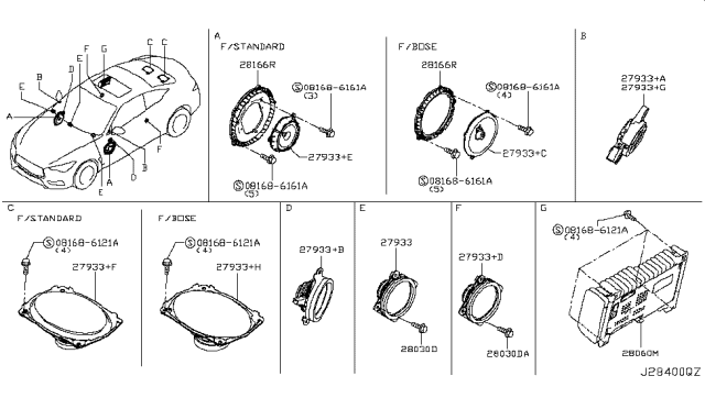 2019 Infiniti Q60 Speaker Diagram 1