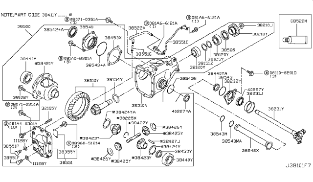 2019 Infiniti Q60 Front Final Drive Diagram 2