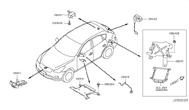 2013 Infiniti EX37 Audio & Visual Diagram 7