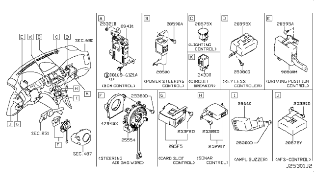 2009 Infiniti EX35 Electrical Unit Diagram 6