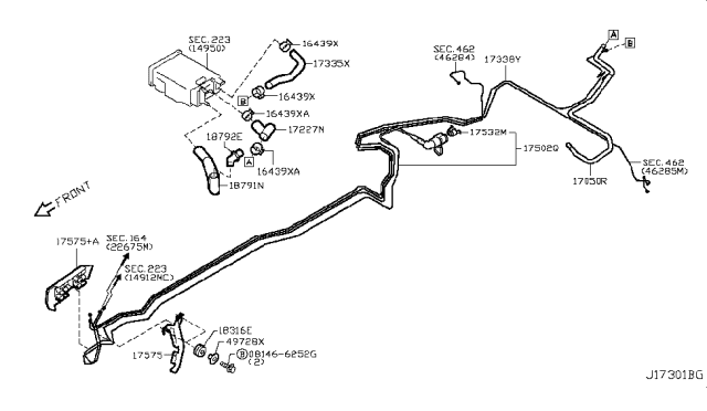 2017 Infiniti QX50 Fuel Piping Diagram 4