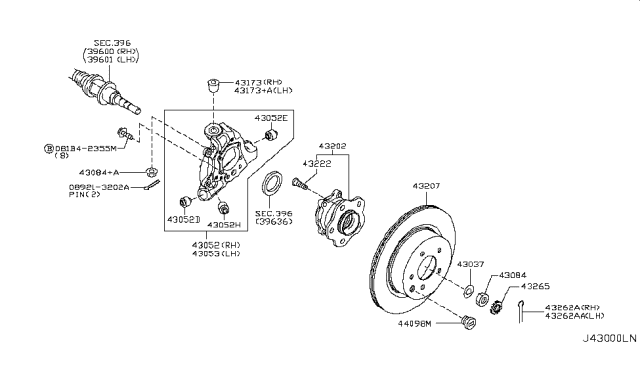 2011 Infiniti EX35 Rear Axle Diagram 2