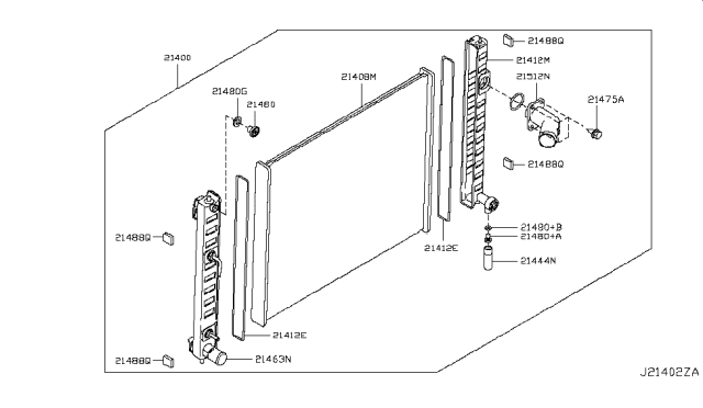 2012 Infiniti EX35 Radiator,Shroud & Inverter Cooling Diagram 3