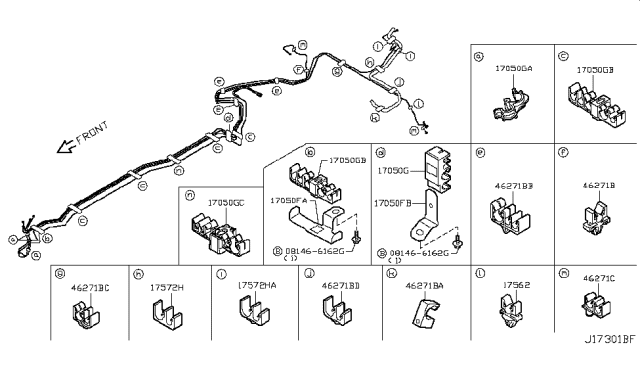 2016 Infiniti QX50 Fuel Piping Diagram 1